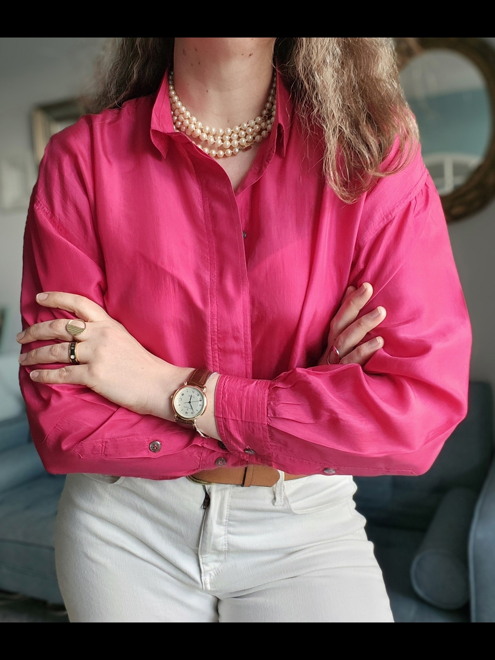 Vintage Express Pink Silk Blouse